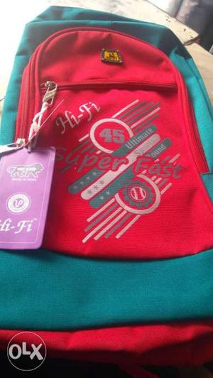 Red And Teal Super Fast Backpack