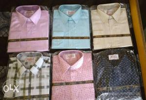 Shirts available in different colours Rs = 300/- per piece