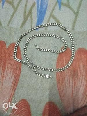 Silver Chain Link Necklace And Bracelet very old 