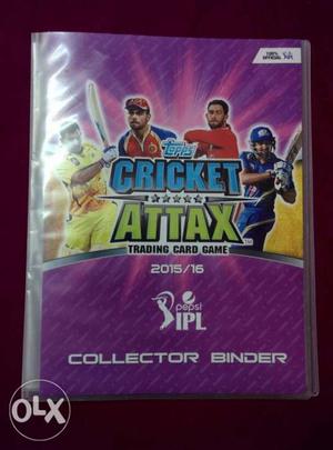 Topps Cricket Attax Trading Card empty collector binder of