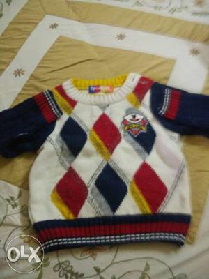 Very stylish sweater for 1 year kid. Market price