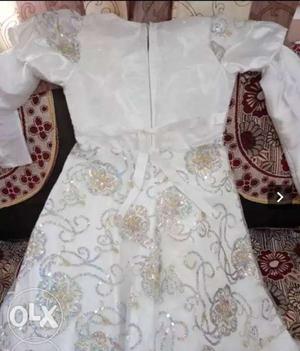 White Gown attached with sleeves, bought from saudi