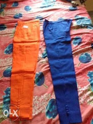 2 ladies pant new 2 color orange blue full size