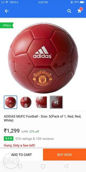 Adidas Mufc Football size 5