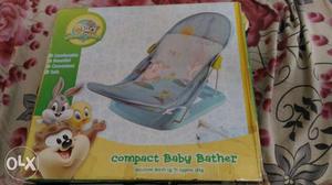 Baby's Gray And Green Bouncer Box