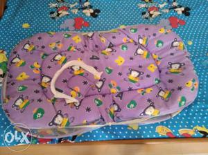Baby's Pink And Blue Floral Print Mat