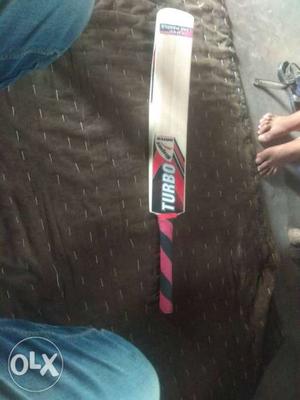 Beige And Red Turbo Cricket Bat