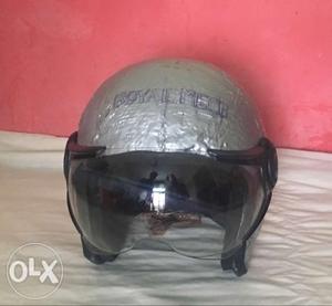 Black And Gray Royal Mech Half-face Helmet