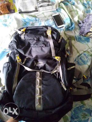 Black And Grey Gingham Backpack