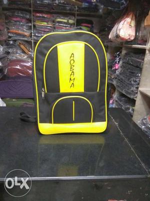 Black And Yellow Aobama Backpack