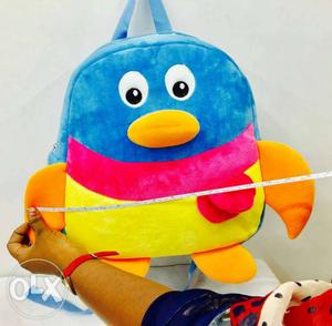 Blue, Red, And Yellow Penguin Backpack