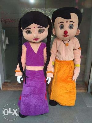 Chota bheem and chutki maskot dresses birthday party