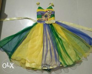 Colourful party wear 5 to 9 years old baby girl
