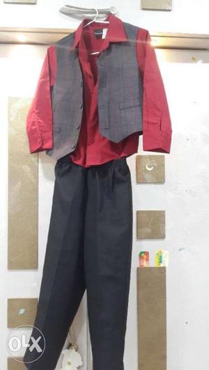 Four piece formal Shirt pant waist and tie for 6 year old