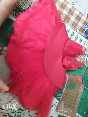 Girl's Red Frock: suitable for girl up-to 2yrs