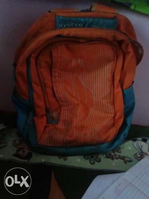 Orange And Grey Backpack