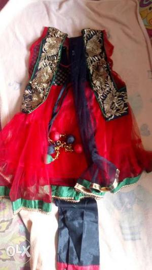 Party wear chudidar for 2-3 years girls with