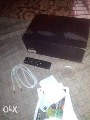 Rectangular Black Multimedia Speaker With Remote