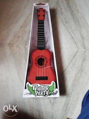 Red And Black Guitar Party Ukulele String Instrument With