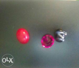 Red, Pink, And Black Gemstones
