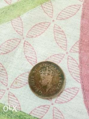 Round Brown George King Indian Coin