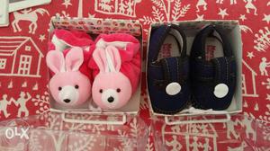 Shoes 2 pairs unused for 6-8 month old baby. 160 total