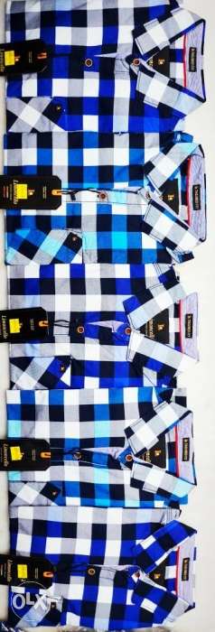 Summer Cool Cool Shirts Fancy Checked Type 100 %