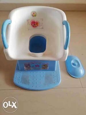 White And Blue Potty Trainer