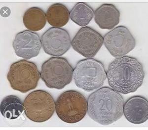 1, 2, 3 and 5 pesa (10 coins each)