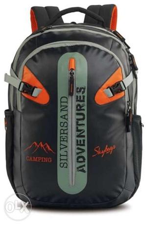 Black, Gray, And Orange Silversand Adventures Backpack