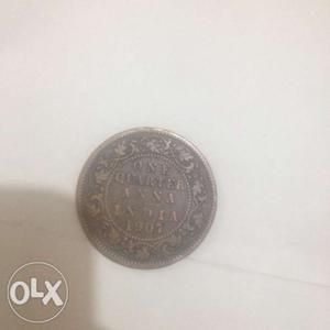  Bronze Indian Anna Coin