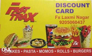 Fast Trax Laxmi Nagar Discount Card On 15* %all