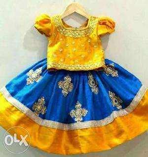 Girl fancy anarkali or lehenga below 1 yr