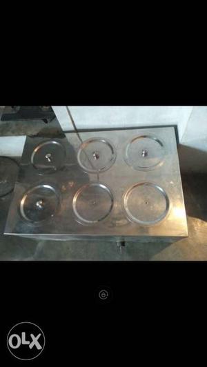 Gray Stainless Steel Preparation Table