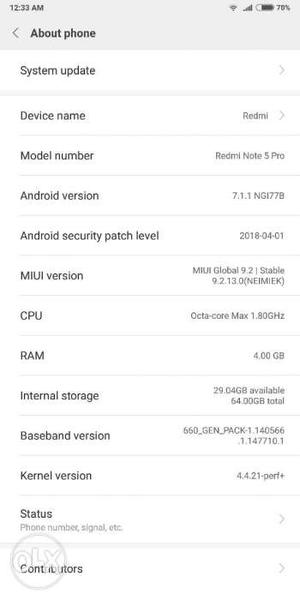New Redmi Note 5 Pro One month used