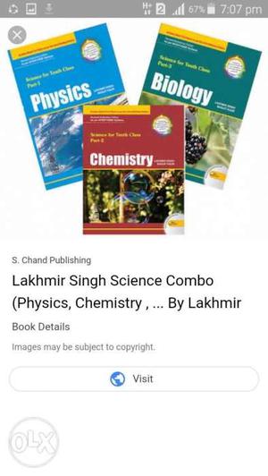 S chand's bio physics and chemistry's book for