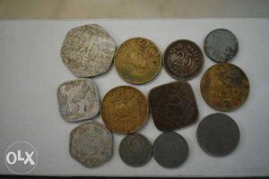 Silver-colored And Brown Coin Lot