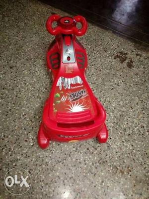 Toddler's Red Ride-on Cart