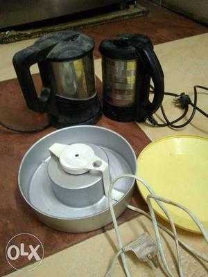 Two electric kettles for ₹300 each and a soft