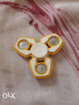 White And Yellow Fidget Hand Spinner
