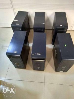 10 desktops - 6 Celeron, 2 Dual Core, 2 Core2Duo