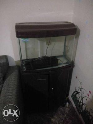 A decent looking fish tank with cabinet to keep