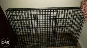Cage 42x28x30 it's a big cage with paw protector n can fit