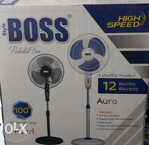 New BOSS Pedestal FAN, High speed, 1yr warranty.