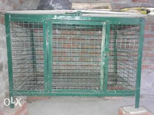 Rectangular Green Wire Metal Cage
