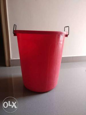 Red Plastic Water Drum