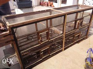 Separate four in one birds cage, strong 6 by 4 ft.