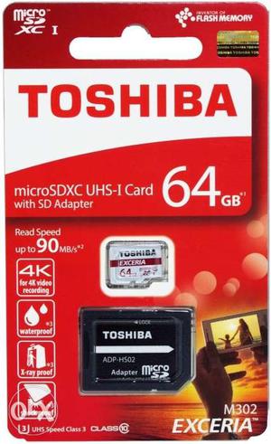 Toshiba 64GB microSD with adapter new sealed