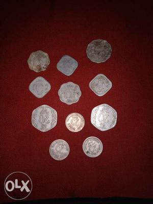 11 indian old coins
