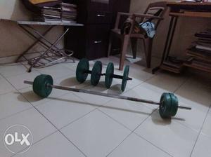 60 KG Metal Plates with 5 foot rod and dumbbell